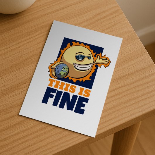 温暖化素晴らし気候変動の漫画 ポストカード