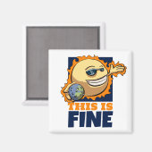 温暖化素晴らし気候変動の漫画 マグネット (正面/裏面)