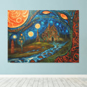 温暖化芸術 キャンバスプリント (インサイチュ (ウッドフロア))