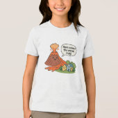 温来かいハグ!火山ユーモア トライブレンドTシャツ (正面)