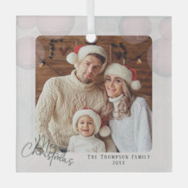 温水カラーホリデークリスマスパーティの招待状 ガラスオーナメント