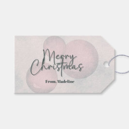 温水カラーホリデークリスマスパーティの招待状 ギフトタグ