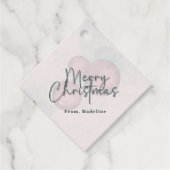 温水カラーホリデークリスマスパーティの招待状 フェイバータグ (正面)