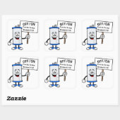 温水器の看板 スクエアシール (シート)