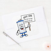 温水器の看板 スクエアシール (封筒)