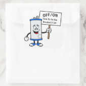 温水器の看板 スクエアシール (バッグ)