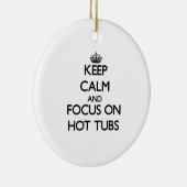 温水浴槽の平静そして焦点を保って下さい セラミックオーナメント (右)