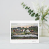 温泉と町の眺め ポストカード (スタンド正面)