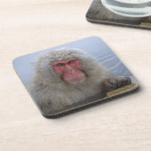 温泉の日本のな雪猿 コースター (左側)