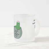 温泉のSaboの曇らされたガラスのマグ フロストグラスマグカップ (正面右)