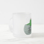 温泉のSaboの曇らされたガラスのマグ フロストグラスマグカップ (正面左)