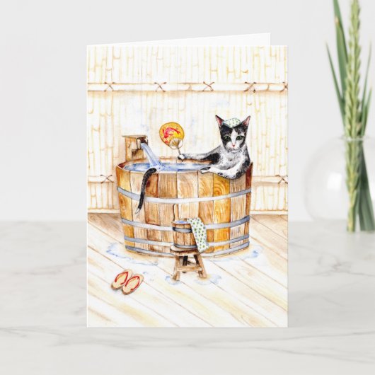 温泉子猫が邪魔しない カード (正面)