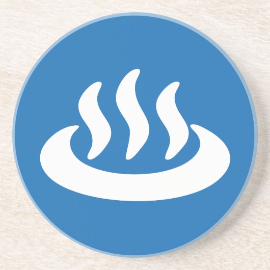 温泉温泉温日本の標識 コースター (正面)