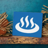 温泉♨ホット春日本の温泉サイン フォトプラーク (側面)