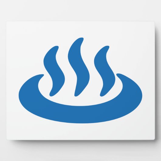 温泉♨ホット春日本の温泉サイン フォトプラーク (正面)