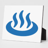 温泉♨ホット春日本の温泉サイン フォトプラーク (側面)