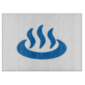 温泉♨熱春温泉日本の標識 カッティングボード (正面)