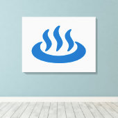 温泉♨熱春温泉日本の標識 キャンバスプリント (インサイチュ (ウッドフロア))