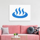 温泉♨熱春温泉日本の標識 キャンバスプリント (インサイチュ (リビング))