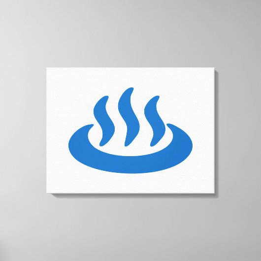 温泉♨熱春温泉日本の標識 キャンバスプリント (正面)