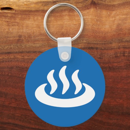 温泉♨熱春温泉日本の標識 キーホルダー (正面)