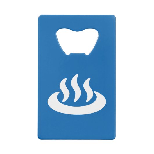 温泉♨熱春温泉日本の標識 クレジットカード栓抜き (正面)