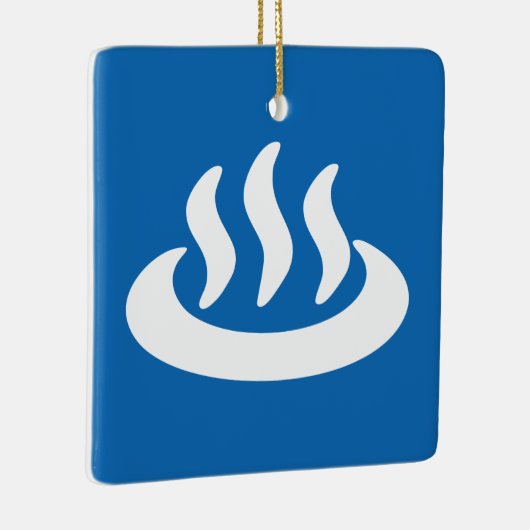 温泉♨熱春温泉日本の標識 セラミックオーナメント (右)