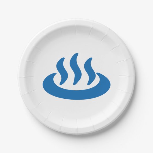 温泉♨熱春温泉日本の標識 ペーパープレート (正面)