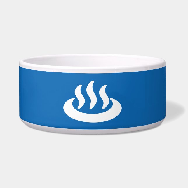 温泉♨熱春温泉日本の標識 ボウル (正面)