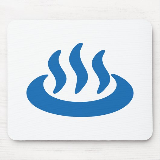 温泉♨熱春温泉日本の標識 マウスパッド (正面)