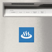 温泉♨熱春温泉日本の標識 マグネット (インサイチュ (食洗機))