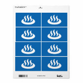 温泉♨熱春温泉日本の標識 ラベル (フルシート)