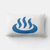 温泉♨熱春温泉日本の標識 ランバークッション (裏面)