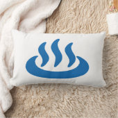 温泉♨熱春温泉日本の標識 ランバークッション (ブランケット)