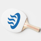 温泉♨熱春温泉日本の標識 卓球ラケット (横)