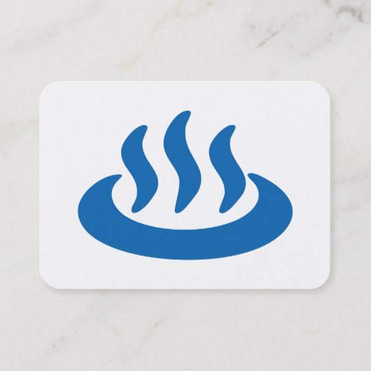 温泉♨熱春温泉日本の標識 名刺 (裏面)