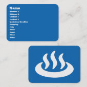 温泉♨熱春温泉日本の標識 名刺 (正面/裏面)