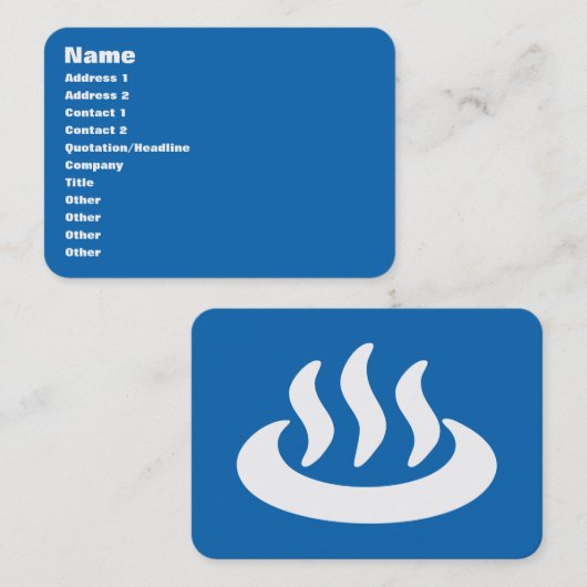 温泉♨熱春温泉日本の標識 名刺 (正面/裏面)