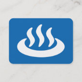 温泉♨熱春温泉日本の標識 名刺 (裏面)