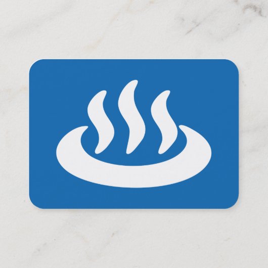 温泉♨熱春温泉日本の標識 名刺 (裏面)