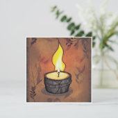 温素朴ろうそく空白ののメモ (スタンド正面)