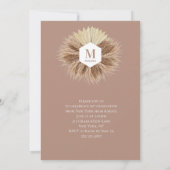 温素朴中色卒業生 招待状 (裏面)