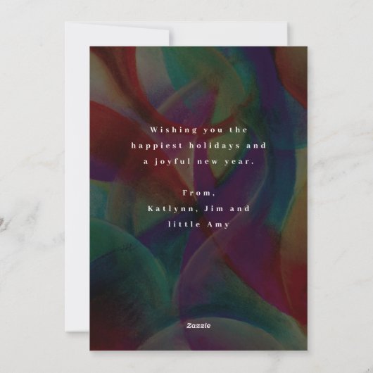 温素朴度フォトカードホリデーカード シーズンカード (裏面)