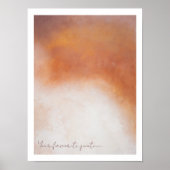 温素朴抽象芸術絵を描の秋ウォールアート ポスター (正面)