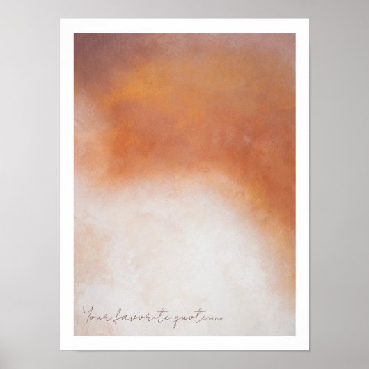 温素朴抽象芸術絵を描の秋ウォールアート ポスター (正面)