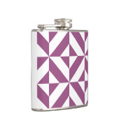 温紫色のジオメトリックデコキューブ フラスク (右)