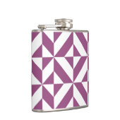 温紫色のジオメトリックデコキューブ フラスク (右)