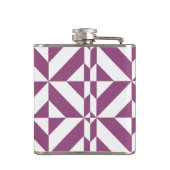 温紫色のジオメトリックデコキューブ フラスク (裏面)