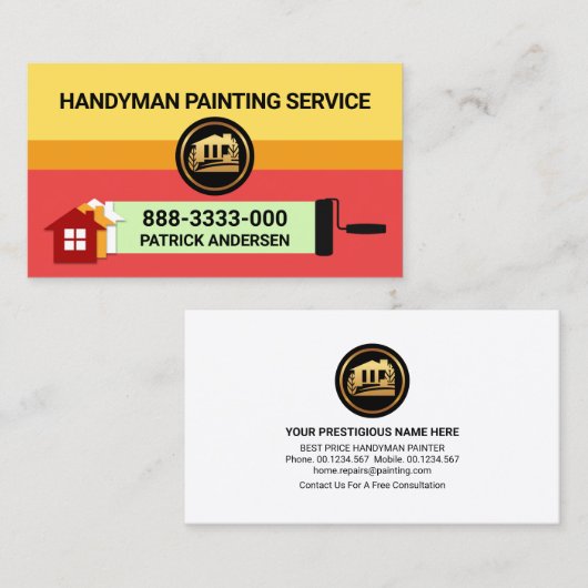 温絵を描層画家 名刺 (正面/裏面)