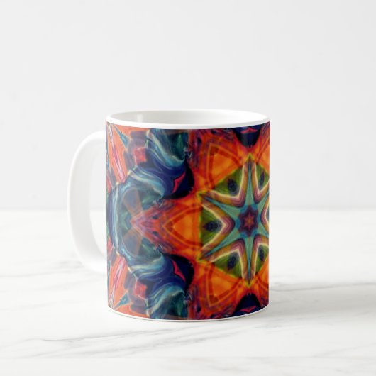 温自然度万華鏡のように千変万化するパターン勾配 コーヒーマグカップ (正面左)